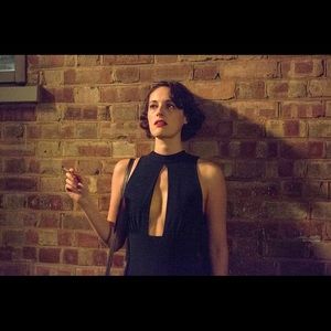 NWT Fleabag Jumpsuit Wide Leg Open Back Keyhole